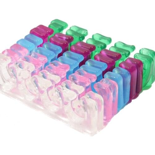 2pcs (1pair) 5 Colors Soft Silicone Finger Toe Separator Soft-Silicon Toe Separators Flexible Soft Silicone Finger Toe Spacers