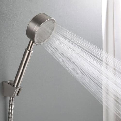 304 Space Aluminum Shower Head Bathroom Pressure High Water Saving Technical Insulation Spray Rainfall Nozzle Filter Accessories