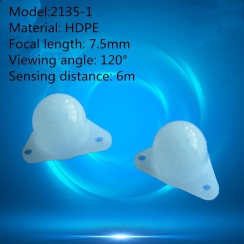 50pcs 2135-1 dome shape human body infrared PIR sensor HDPE plastic fresnel lens focal length 7.5mm