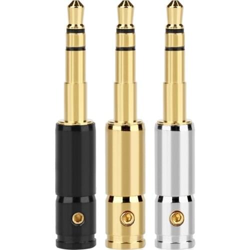 3.5mm Jack Earphone Repair Adapter Metal Alloy Splice Gold-plated Mini 3.5 Stereo Plug Hifi Headphone DIY Audio Connector 50PCS