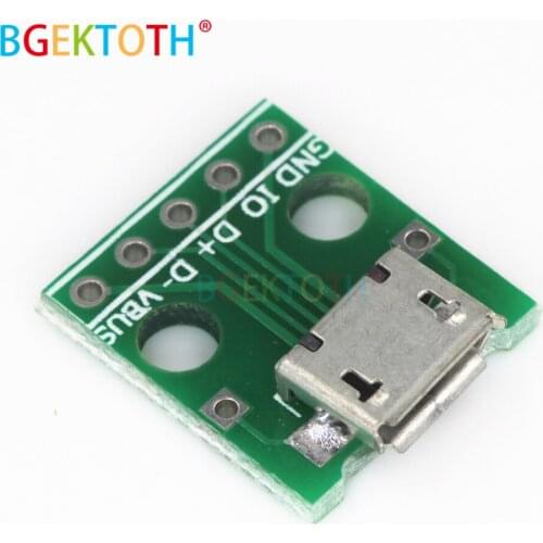 1pcs MICRO USB to DIP Adapter 5pin Female Connector B Type PCB Converter