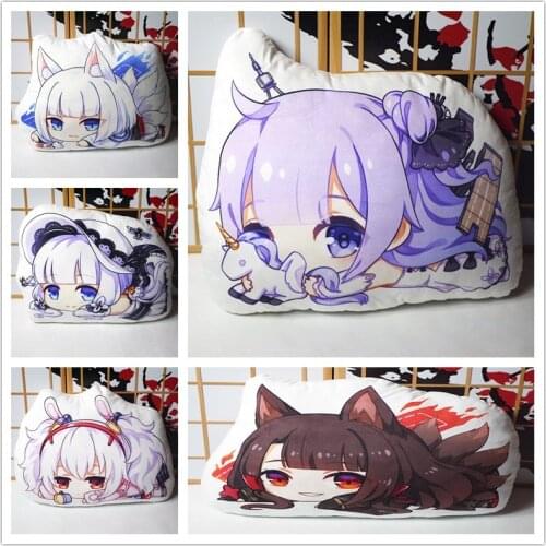 Azur Lane plush toy Game Kaga Unicorn Laffey ILLUSTRIOUS Akagi figure stuffed doll pillow double sided pillowcase 42cm for gift