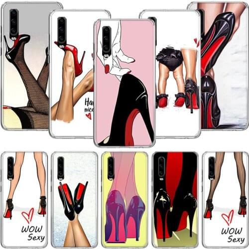 Red Bottom Sexy Phone Case For Huawei P30 P40 P20 P10 Mate 20 10 30 Lite Pro P Smart Z Plus Printing Cover Coque Shell