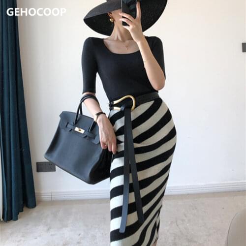 Трикотажные юбки-карандаши GEHOCOOP China At AliExpress