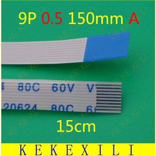 2pcs New FFC FPC flat flexible cable 9PIN 0.5mm pitch 9 pin Forward Length 150mm Width 5mm Ribbon Flex Cable Free Shipping