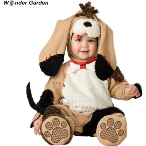 Wonder Garden Infant Toddlers Baby Puppy Dog Costume Halloween Party Cosplay Christmas Purim Holiday Jumpsuit
