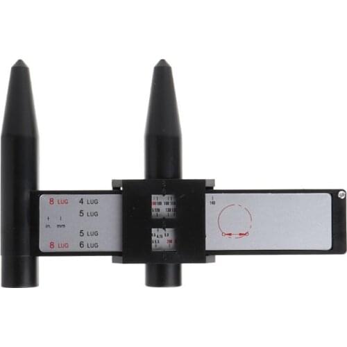 F3MB 4 5 6 8 Holes Lug Wheel Bolt Pattern Gauge Quick Measuring Measurement Hand Tool