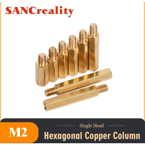M2 Single Head Hexagonal Copper Column +3 Hex Nut Standoff Pillar M-F-F Male-Female Female Spacer PCB Board Motherboard