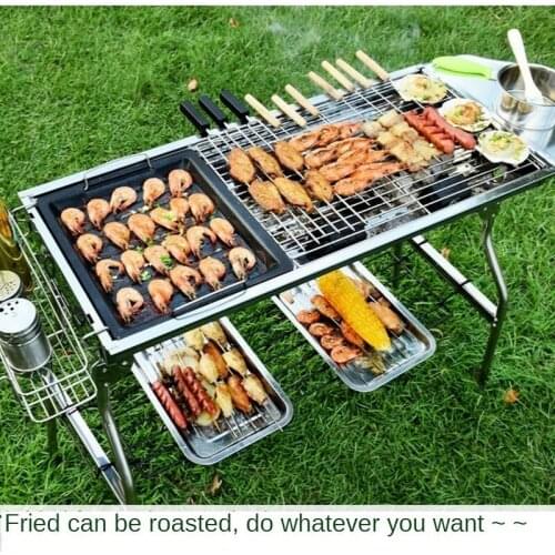 Stainless steel small barbecue grill Barbecue Grill For Outdoor Portable Charcoal BBQ Grill Outdoor Cooking Stove Home Party To