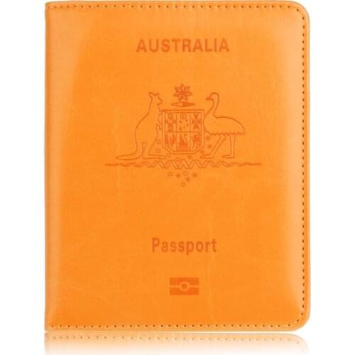 Cute Travel Passport Cover for Australia Leather Protector Passport Holder Case for Business Credit Card Holder Case