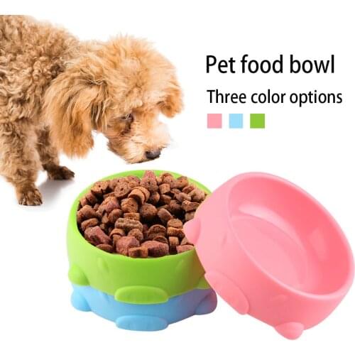 Dog Bowl New Eco-Friendly Wheat Straw WS Pet Bowl for Dogs and Cats Candy Color Pet Puppy Food & Water Bowls Anti-Skip Dropship