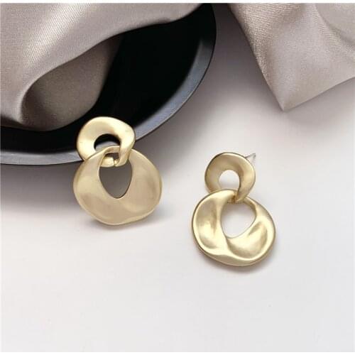 Fashion temperament contracted circle earrings personality cold wind restoring ancient ways stud earrings jewelry accessories