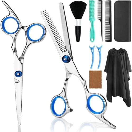 Hairdressing Scissors Set Barber Hairdressing Cutting Scissors Hairbrush Hair Clip Cape Grooming Comb Barber Haircut Set