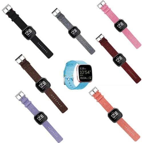 New Fitbit Versa wristband denim watch heart rate bracelet nylon strap for fitbit versa 2 watch strap smart bracelet Pulseira