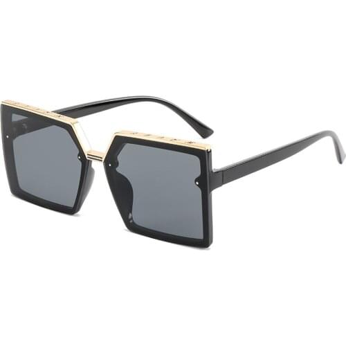 2021 New Trend Oversized Thick Frame Sunglasses Women Men UV400 Vintage Square Shades Sun Glasses Female Street Beat Eyeglasses