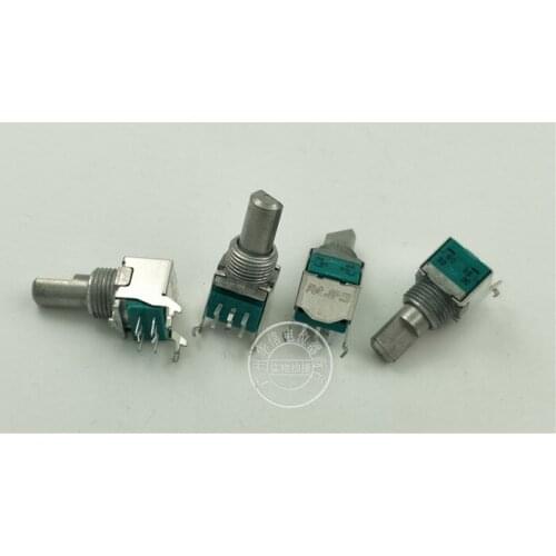 Original New 100% 09 Type horizontal double potentiometer B50K handle length 15MMF RK09L1220C1L (SWITCH)