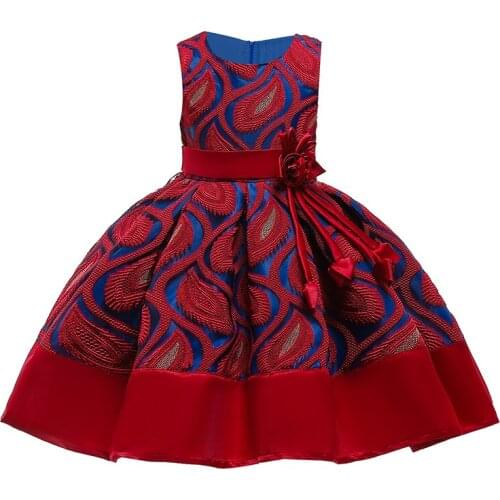 Wedding Flower Dress Girl Christmas Party Toddler Dresses for Girls Holiday Carnival Gown Classical Style Princess Clothes