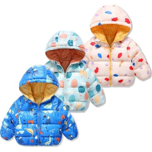 Boys Girls Down Cotoon Clothes Jackets Hooded Zipper Ultra Light Coat Winter Warm Kids Outwear Jackets Childrens Clothing