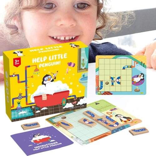 Sokoban Games Montessori Children Educational Toy For Kid 1 2 4 6 Years Old Boy Girl Child Handicraft Geometry Thinking Push Box