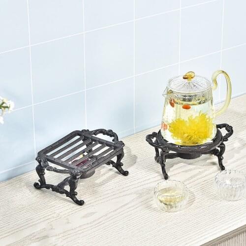 Sungmor Heavy Duty Cast Iron Teapot Dish Warmer Stable Holder for Tealight Stand | Tealight Warmer Decorative Stove for Villa