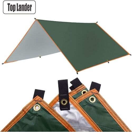 4x3m 3x3m Awning Waterproof Tarp Tent Shade Ultralight Garden Canopy Sunshade Outdoor Camping Hammock Rain Fly Beach Sun Shelter
