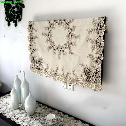 Champagne rose High-end luxury embroidery cloth art European style Square The table cloth TV Dust cloth