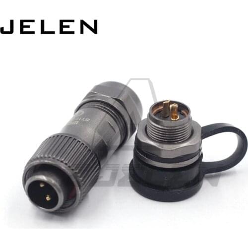 WEIPU ST12 Waterproof IP67 Metal 2/3/4/5/6/7/9 Pin Panel Chassis Mount Circular Aviation Plug Cable Connector
