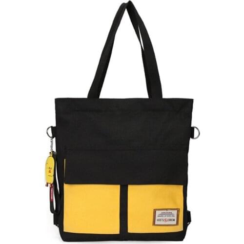 Women Big Capacity Canvas Shoulder Bags Tote Package Crossbody Bags Casual Handbag For Girl Zipper Flap Bag Bolsos