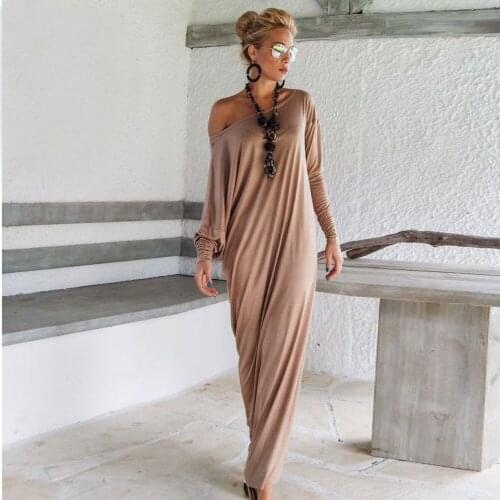 Neatie kiddie Solid Women Elegant Party Night Long Dress One Shoulder Long Sleeve Fashion Vestidos Fmale Robes