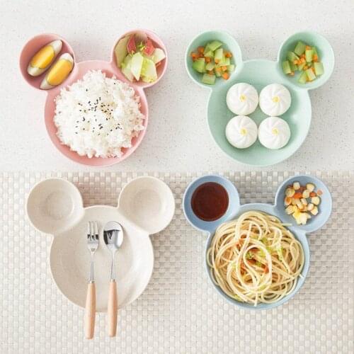 1 Pcs Childrens Tableware Childrens Cartoon Divider Bowl Food Grade Environmentally Friendly Materials Baby Feeding Tableware