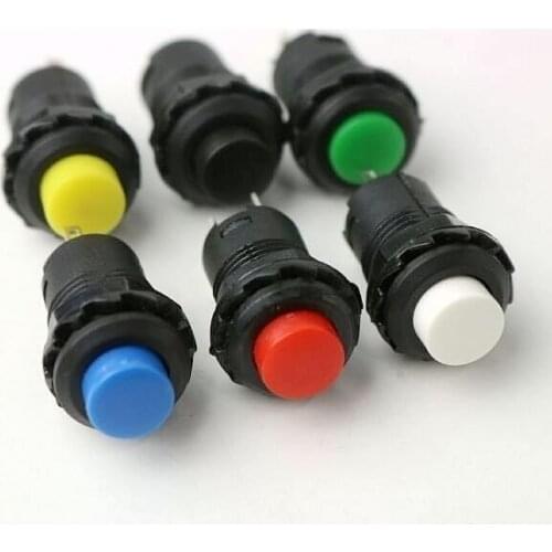 10Pcs Self-locking Push button Switch Latching ON/OFF 12mm