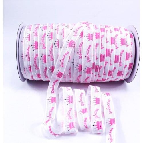 100yard/ lot ,5/8" fold over elastic bands FOE girls hair tie accessories webbing headband 100yards/color/roll