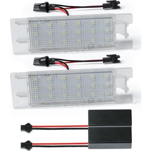 2Pcs 18 LED Number License Plate Light For Alfa-Romeo 147 2000-2010 159 2005-2011 For Opel Zafira B 2005 Vectra C 2002 Corsa C