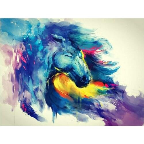 5D diy Diamond Embroidery Horse head Square Diamond Painting Cross Stitch Kits animal Diamond Mosaic Home decoration painting