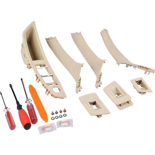 7x Door Handle Window Lift Switch Button Frame Panel Kit For BMW