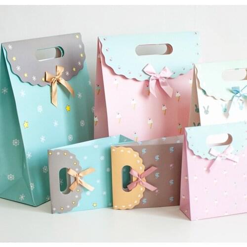 Free shipping 20pcs Lovely Cartoon Bag Creative paper Candy box Gift Bags Wedding party birthday baby shower Decoration Suppli