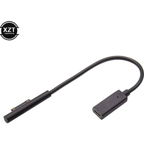 20cm 15V 3A Type-C Power Supply for Microsoft Surface Pro 4 5 6 Go PD Charging Adapter USB Cable DC Cord Fast Charger Tablet PD