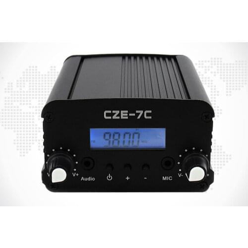 CZE-7C 7W Fm Transmitter(76-108Mhz) + Power Supply + Indoor Antenna + Audio Line