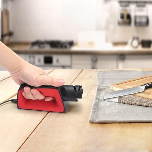 Electric Kitchen Knife Sharpener Professional Motorized Rotating Sharpening Stone Tool quick speed Knives Accessories