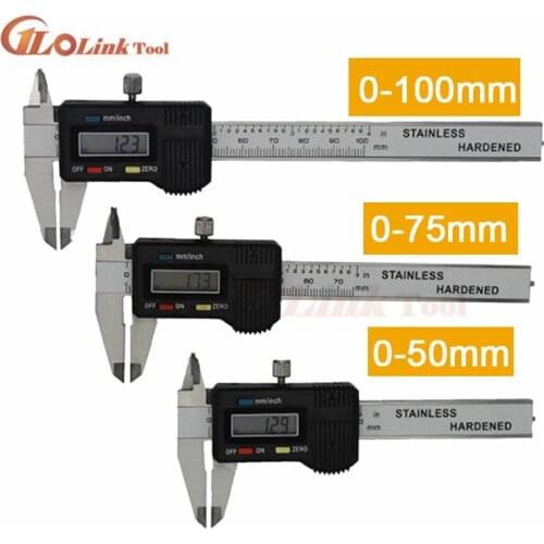 Mini Pocket Stainless Steel Digital Caliper 50mm 70mm 100mm Electronic Vernier Caliper Slider Caliper Gem Thickness Gauge