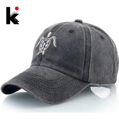 Four Seasons Dad Hats Men Denim Baseball Cap With Embroidery Turtle Outdoor Casual Sport Visor Baseball Hats Womens Casquette