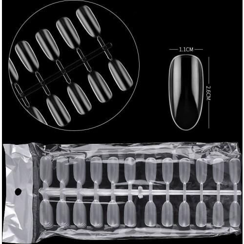 240Pcs Artificial ABS False Fake Nails Full Cover Nail Long salon Transparent Clear Acrylic Stiletto Nail Tips