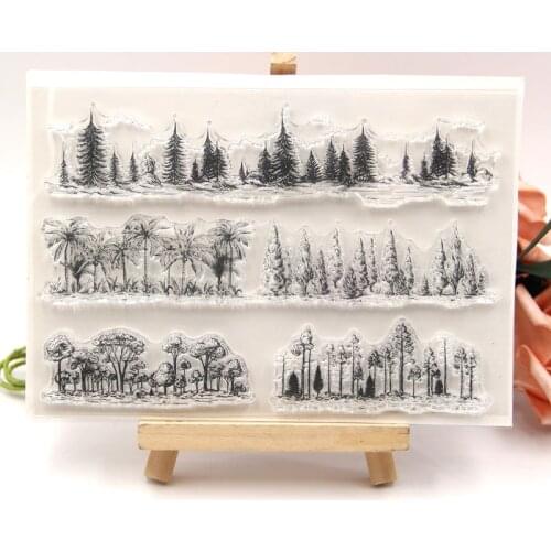 KLJUYP Trees Transparent clear stamp for DIY Scrapbooking/Card Making/Kids Christmas Fun Decoration Supplies