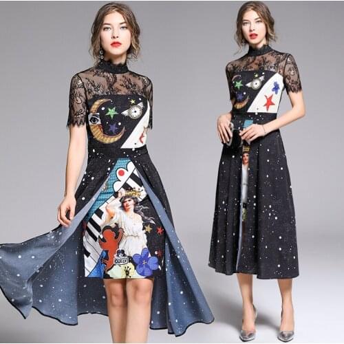 MIUXIMAO Summer Dresses With Lace
