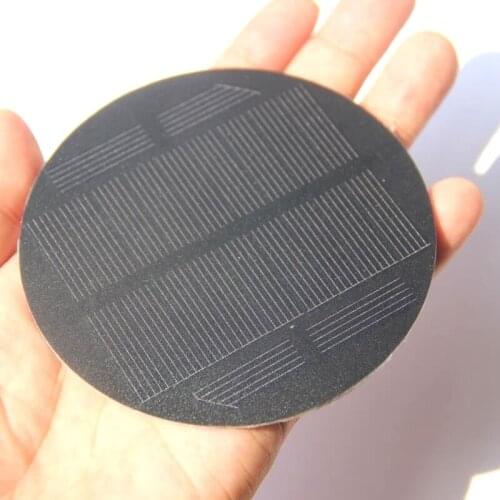 BUHESHUI 0.85W 5.5V Monocrystalline Solar Cell PET Round Solar Panel For 3.7V Battery Charger Diameter 91MM Wholesale 500pcs