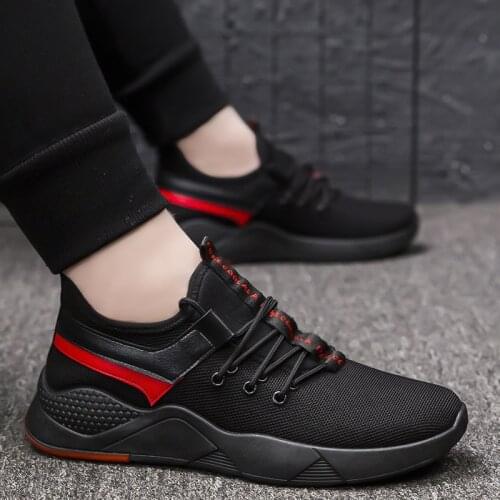 Men Sneakers New Breathable Lace Up Men Mesh Shoes Fashion Casual No-slip Men Vulcanize Shoes Tenis Masculino H439