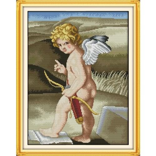 Cupid cross stitch kit people 18ct 14ct 11ct count print canvas stitches embroidery DIY handmade needlework