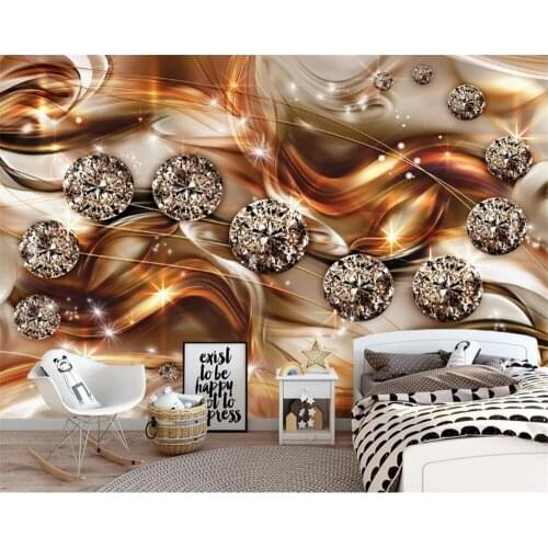 Beibehang Custom living room Wall 3d Wallpaper Abstract gold line diamond jewel Background Wall 3d wallpaper mural tapety