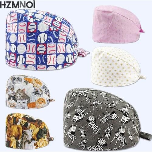 2021 New Four Seasons Universal Female Nurse Cap Surgeon Surgical Cap Dental Surgical Cap Unisex Beauty Salon Chef Scrub Cap