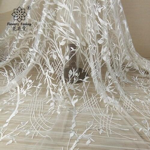 New nylon line dot mesh tulle embroidery lace fabric clothing wedding dress DIY handmade fabric 1yard